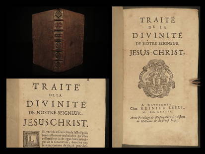 1689 1ed Protestant James Abbadie Existence God French Divinity of Jesus Ireland: 1689 1ed Protestant James Abbadie Existence God French Divinity of Jesus Ireland â€œIn our examination of the principal evidences on which our faith is established, we were led by the truth of the