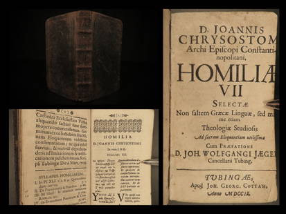 1709 Orthodox Saint John Chrysostom Bible Sermons Homilies Greek Latin Psalms: 1709 Orthodox Saint John Chrysostom Bible Sermons Homilies Greek Latin Psalms â€œHappiness can only be achieved by looking inward & learning to enjoy whatever life has and this requires