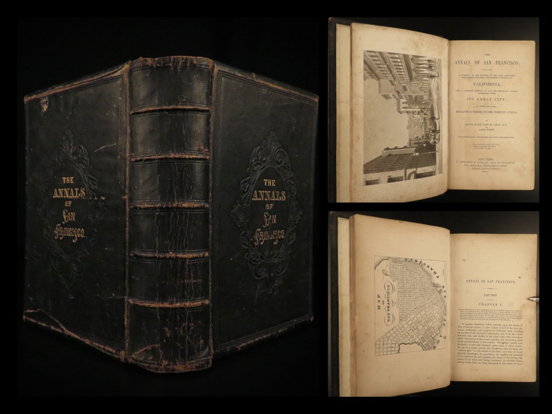 1855 1st ed San Francisco California Gold Rush Illustrated MAP Soule Indians (1 of 10)