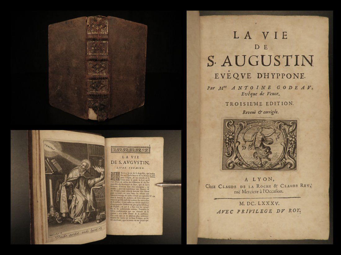 1685 1ed Life of Saint Augustine of Hippo by Godeau Medieval Meditations RARE (1 of 10)