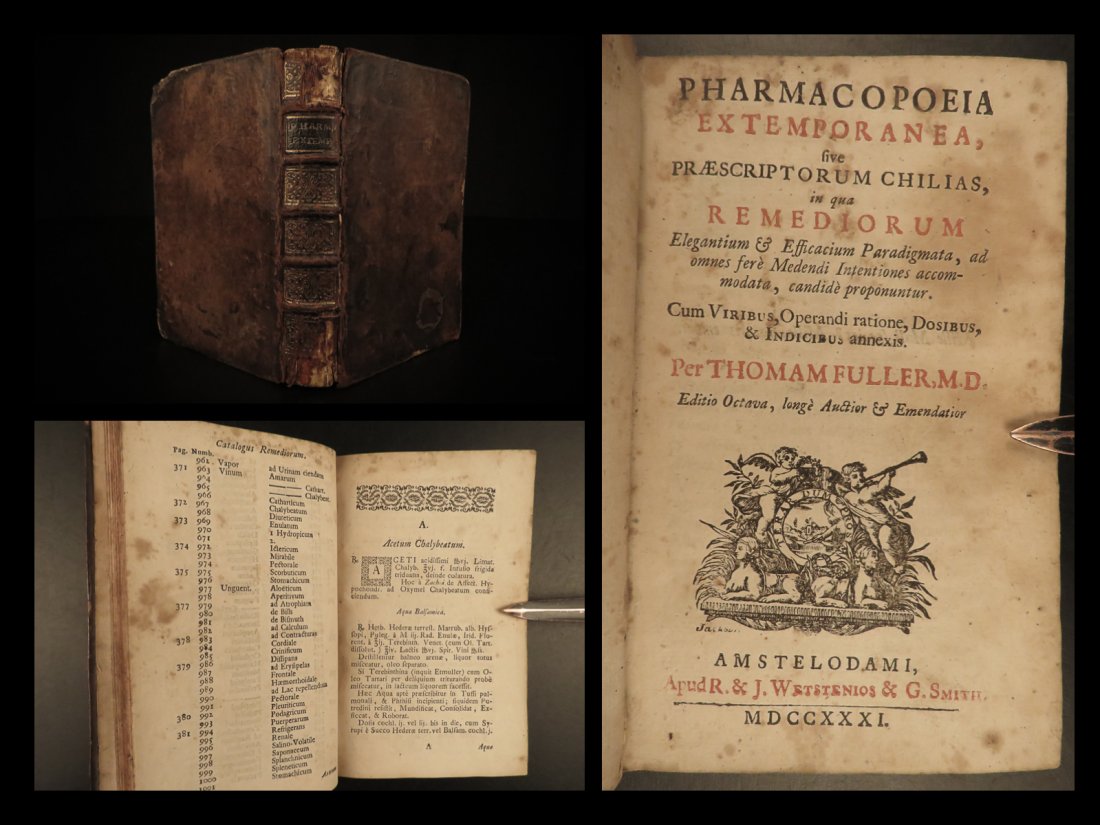 1731 Thomas Fuller Pharmacopoeia Medicine Cures Health Hygiene Pharmacy Drugs (1 of 10)
