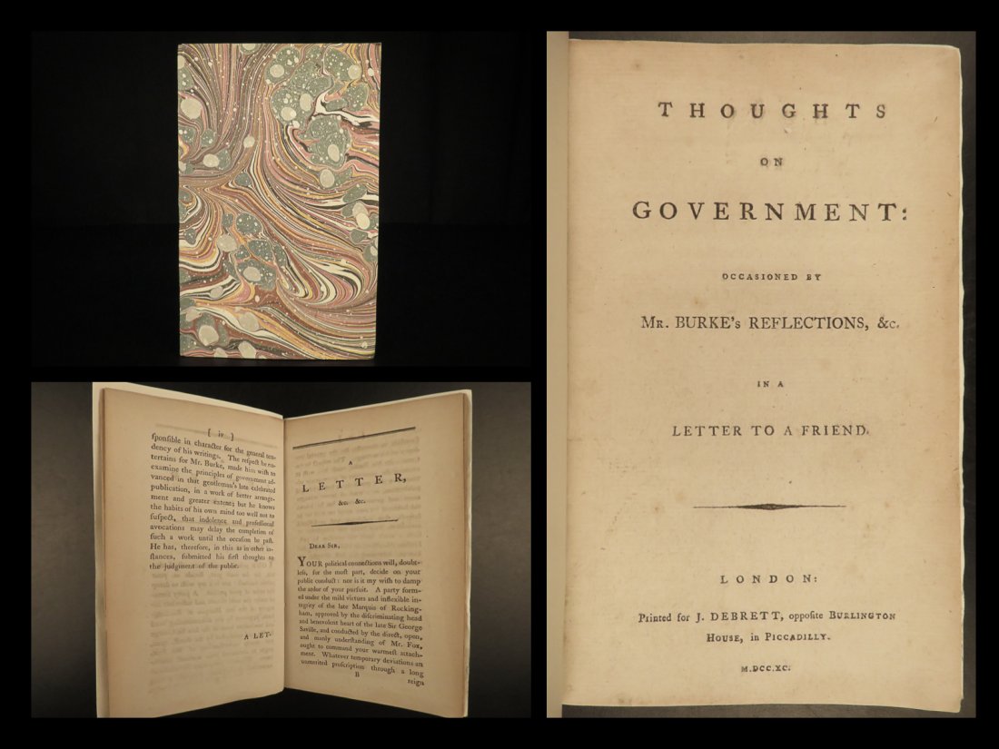 1790 1ed George Rous Thoughts on Government Politics French Revolution Burke (1 of 10)