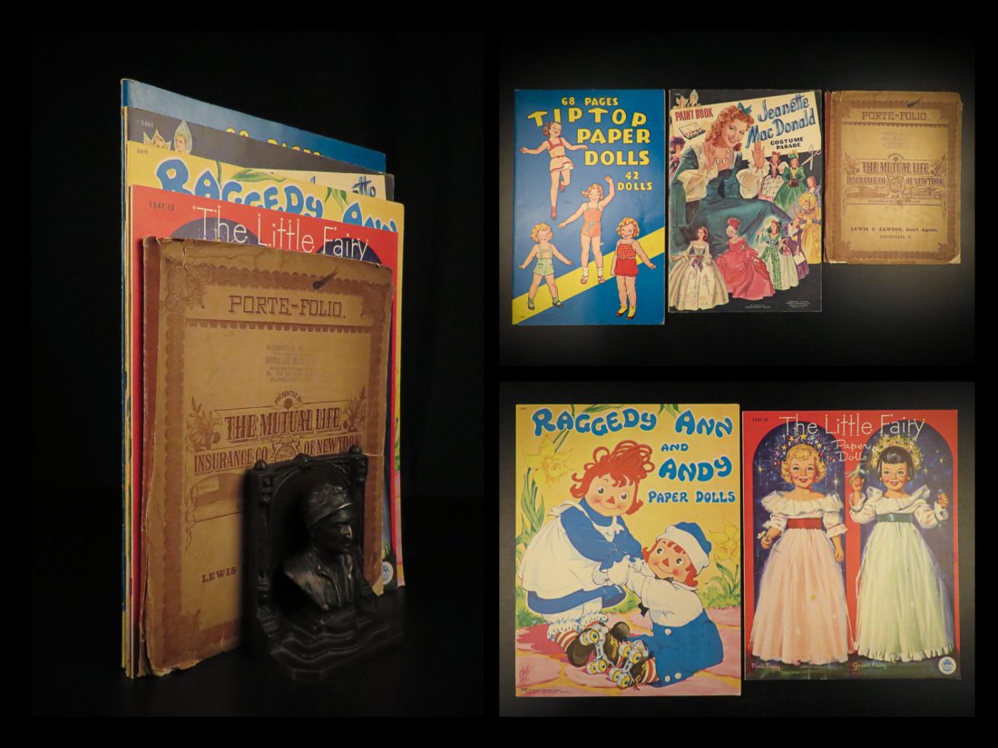 1893 Vintage PAPER DOLLS Raggedy Ann Maud Humphrey Jeanette MacDonald 5 Book Lot (1 of 10)