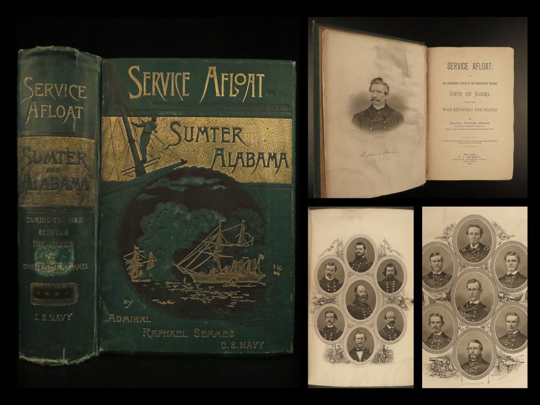 1893 Confederate Navy Memoirs of Raphael Semmes Civil WAR Service Afloat RARE (1 of 10)