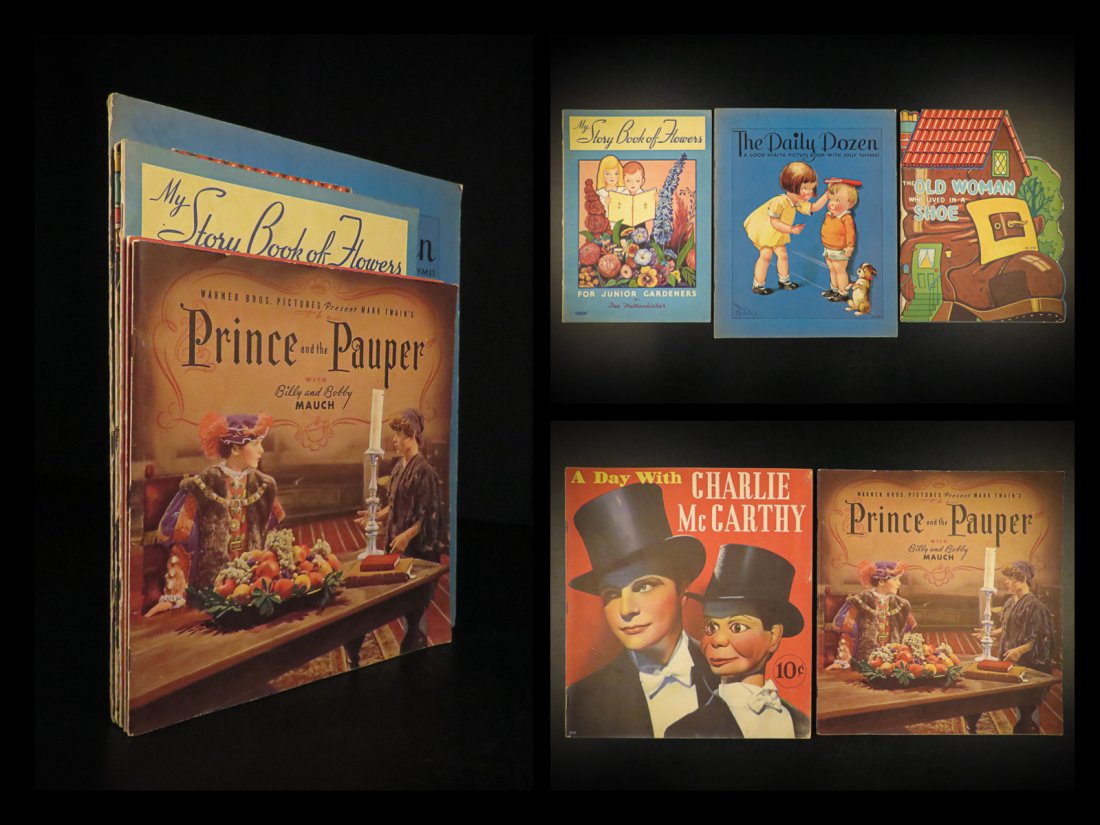 1930 Childrens Books Mother Goose Prince and the Pauper Illustrated Photos 5v (1 of 10)
