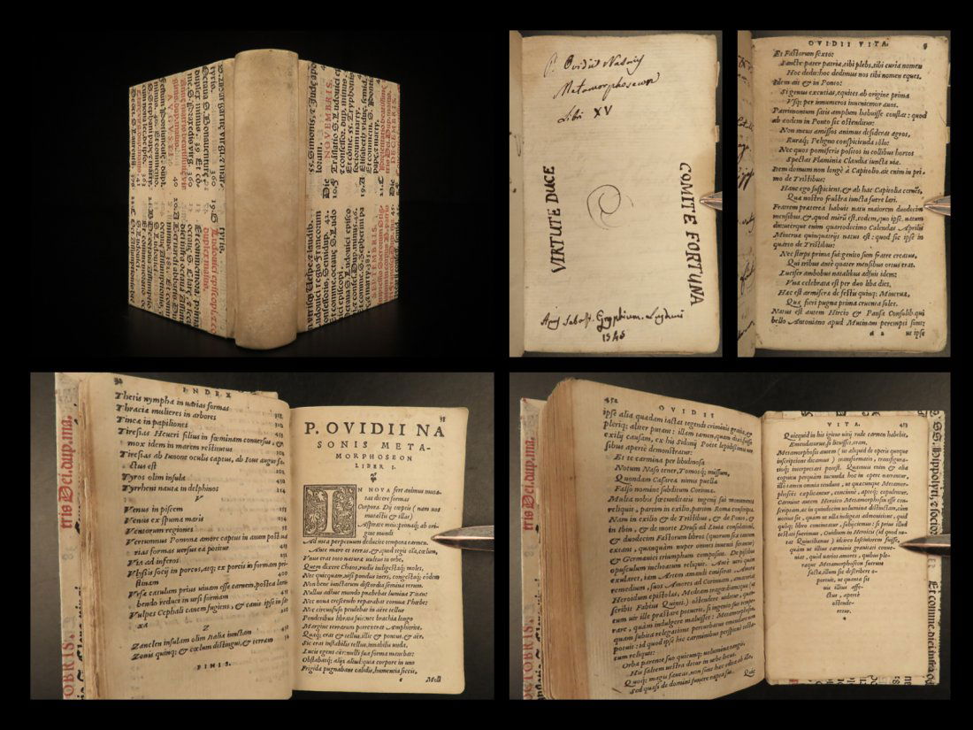 1565 OVID Metamorphoses Roman Greek Mythology Orpheus Achilles Gryphium (1 of 10)