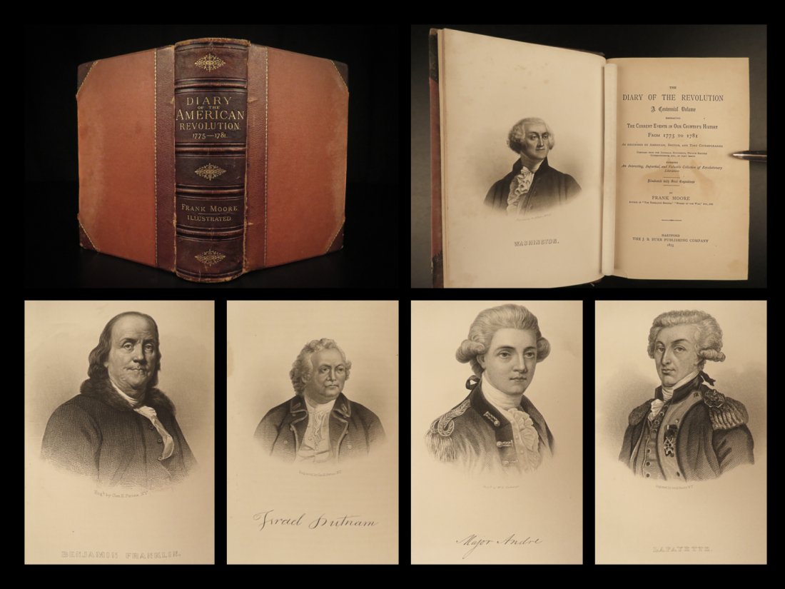 1875 Revolutionary War Diary American Revolution Portraits MAPS Frank Moore (1 of 10)