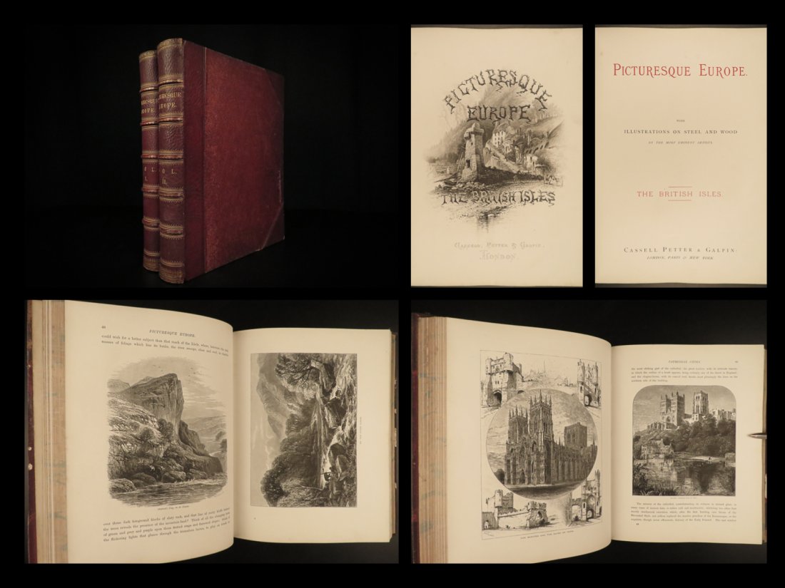 1876 Picturesque Europe Illustrated British Isles Scotland England CASTLES 2v (1 of 10)
