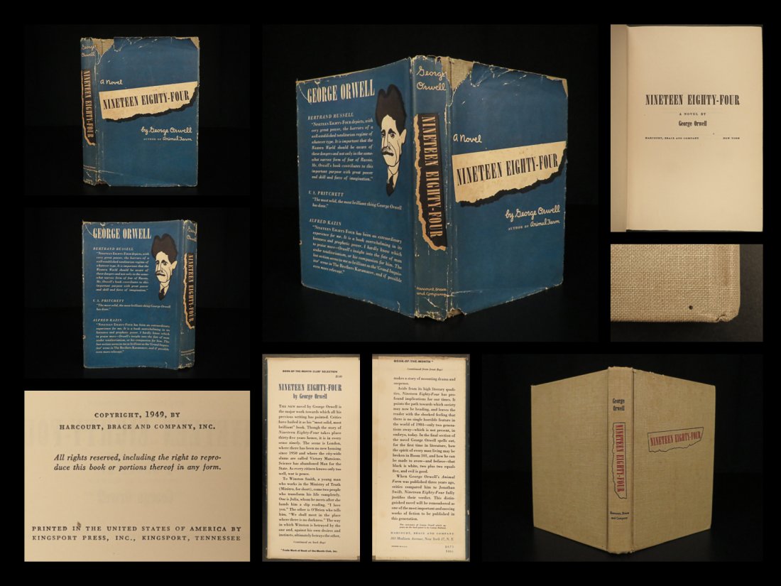1949 1st ed George Orwell Nineteen Eighty-Four Dystopian Sci-Fi Fantasy +DJ (1 of 12)