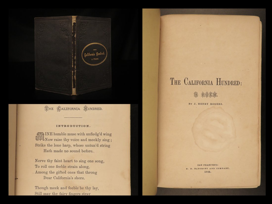 1865 1ed The California Hundred Civil War Poem 2nd Massachusetts Cavalry (1 of 10)