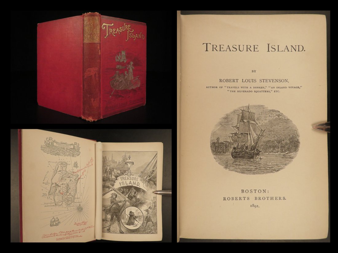 1892 Treasure Island by Robert Louis Stevenson PIRATES Adventure Illustrated (1 of 10)
