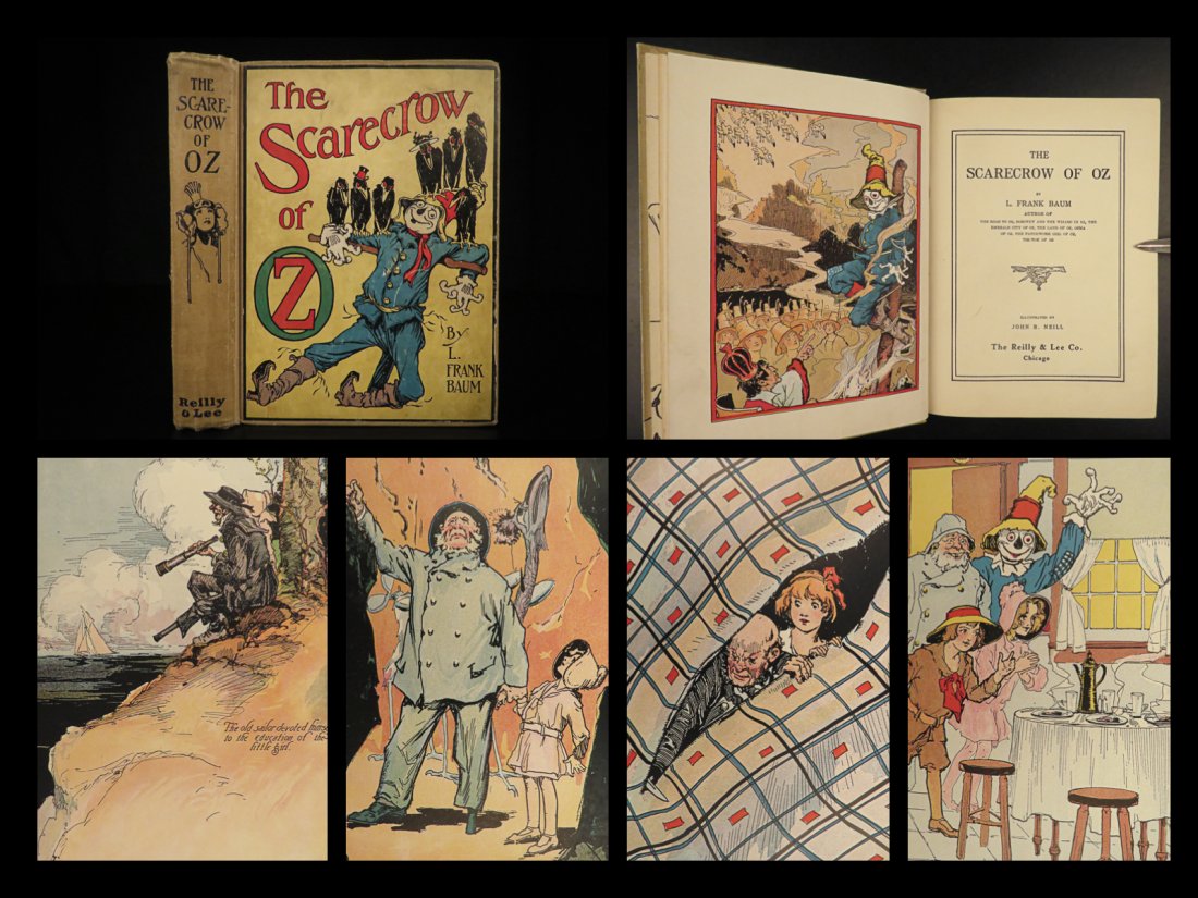 1915 1ed Scarecrow of OZ Frank Baum COLOR Illustrated Capn Bill Wizard of Oz (1 of 10)