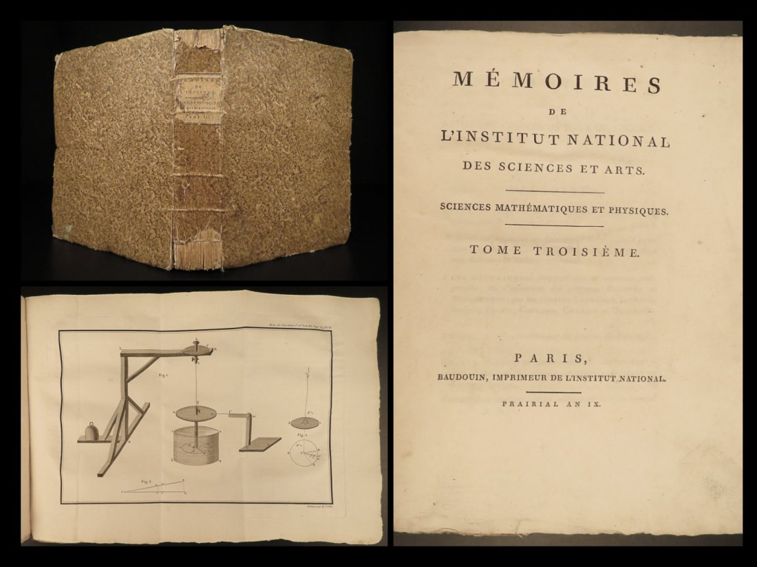 1801 SCIENCE Botany Physics Illustrated TELEGRAPH Inventions Mining Tools Calculus (1 of 10)
