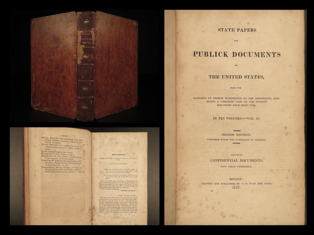 1817 Colonial America State Papers George Washington Tripoli Pirates INDIANS (1 of 10)