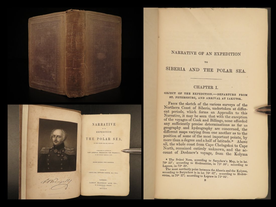 1844 VOYAGES Ferdinand Wrangel RUSSIA Kolymaskaya Expedition Polar Sea Yakuts (1 of 10)