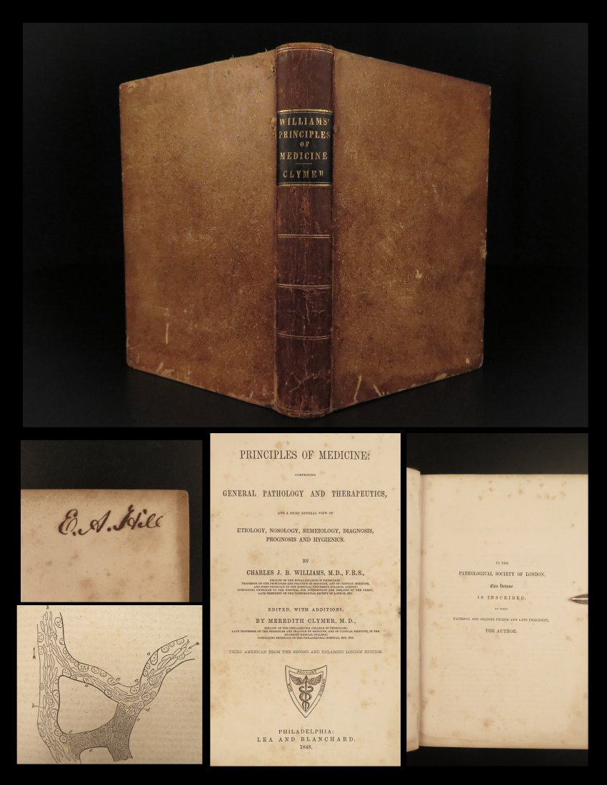 1848 Principles of Medicine & Surgery Williams Pathology Therapeutics Clymer (1 of 10)