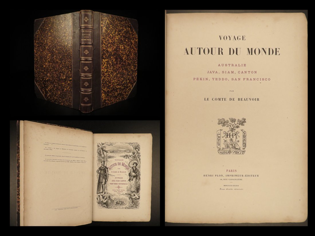 1873 Beauvoir Voyages in ASIA Java Siam CHINA Japan MAPS Indonesia Canton Peking: 1873 Beauvoir Voyages in ASIA Java Siam CHINA Japan MAPS Indonesia Canton Peking â€œBehind a bend of the Maenam, the entire town of Bangkok appeared in sight. I do not believe that there is a sigh