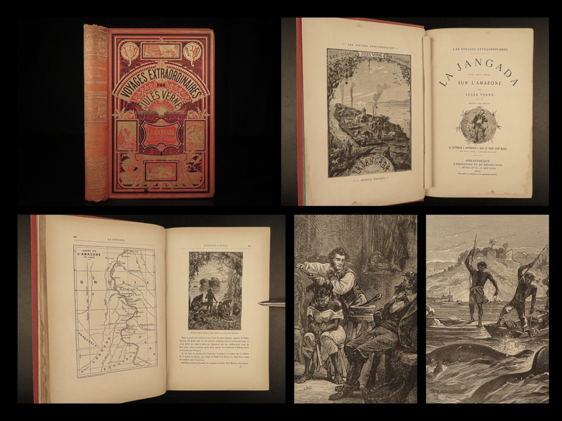 1881 1st ed Jules Verne 800 Leagues on the Amazon South America French Hetzel (1 of 10)