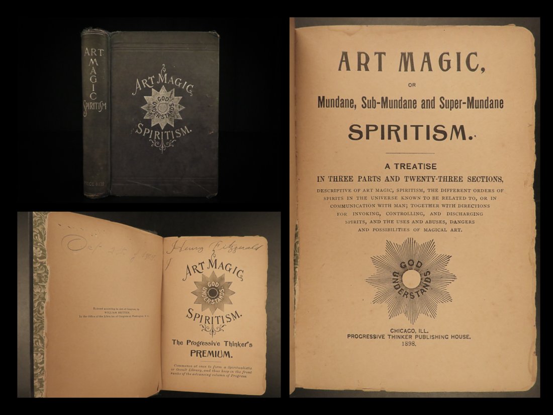 1898 Art Magic Britten Mundane Spiritism Witchcraft Egypt Magic Occult Esoteric (1 of 10)