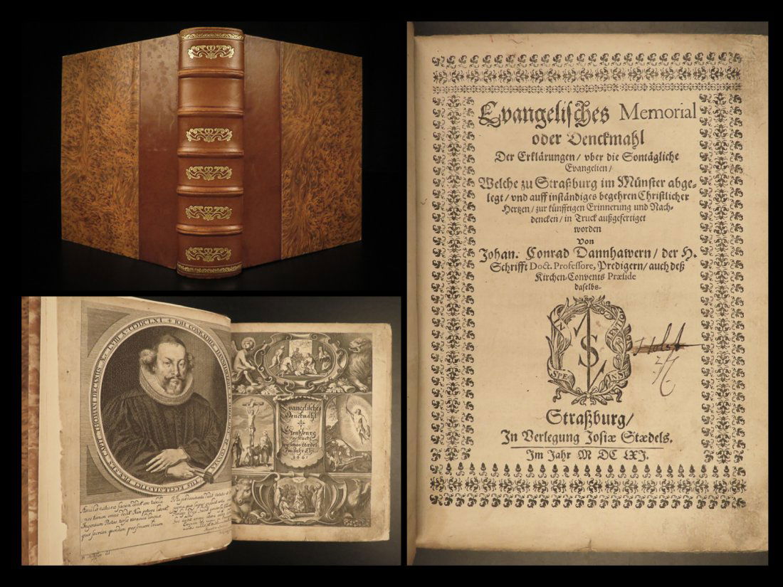 1661 Johann Dannhauer German Lutheran Bible SERMONS Strasbourg Cathedral (1 of 10)