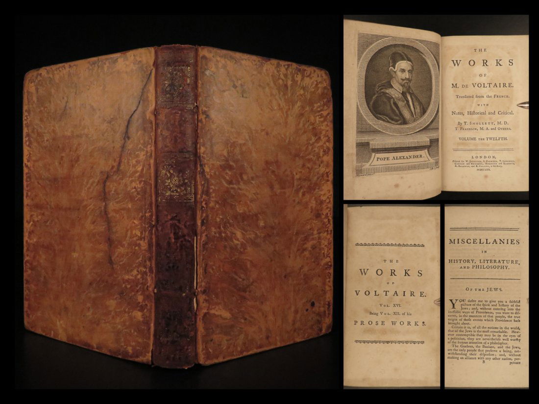 1770 Voltaire on MAGIC Astrology America Demon Possession Jews English Smollett (1 of 10)
