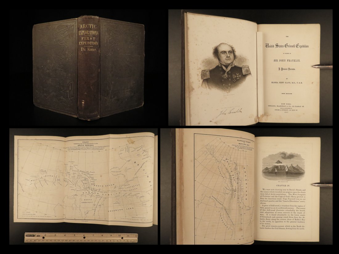 1857 Arctic Explorations Voyage Elisha Kane Franklin Expedition Maps Illustrated: 1857 Arctic Explorations Voyage Elisha Kane Franklin Expedition Maps Illustrated The Arctic Exploration, or Advance, led by Elisha Kent Kane, was financed to find Sir John Franklin and his ship which 