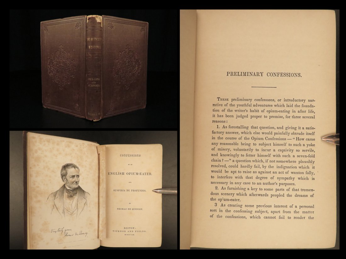 1859 Confessions of an English Opium-Eater de Quincey Alcohol & Drug Addiction (1 of 10)
