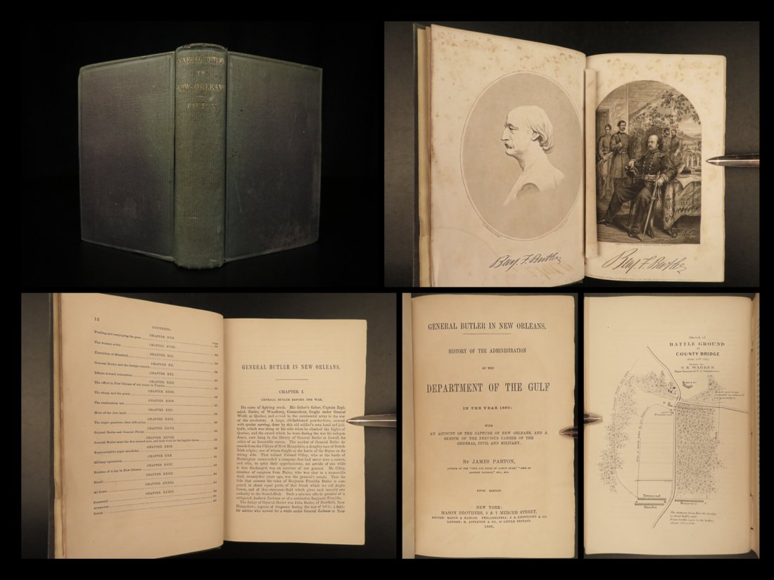 1864 Civil War General Benjamin Butler New Orleans Americana Louisiana Gulf: 1864 Civil War General Benjamin Butler New Orleans Americana Louisiana Gulf A rare Civil War-era printing of James Partons biographical sketch on the life of General Benjamin Butler. Known as Beast, B