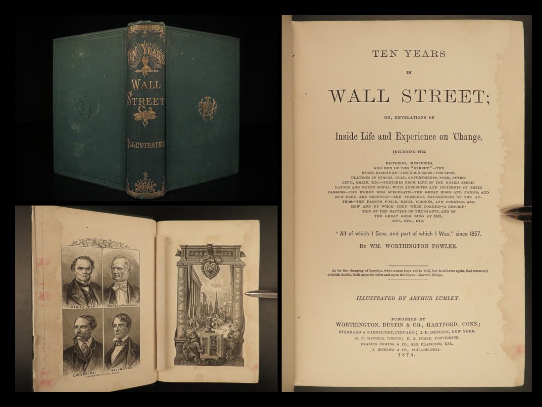 1870 WALL STREET 1ed America Finance Economics NYSE Black Friday GOLD Stock (1 of 10)
