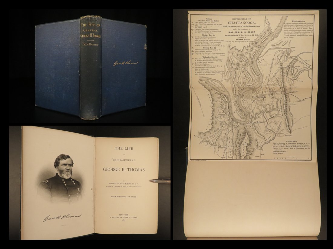 1882 1ed Union Civil War General George Thomas Memoir Kentucky Campaigns: 1882 1ed Union Civil War General George Thomas Memoir Kentucky Campaigns George Henry Thomas was a 19th-century United States army officer known for his commands during the Civil War. This 1881 memoir