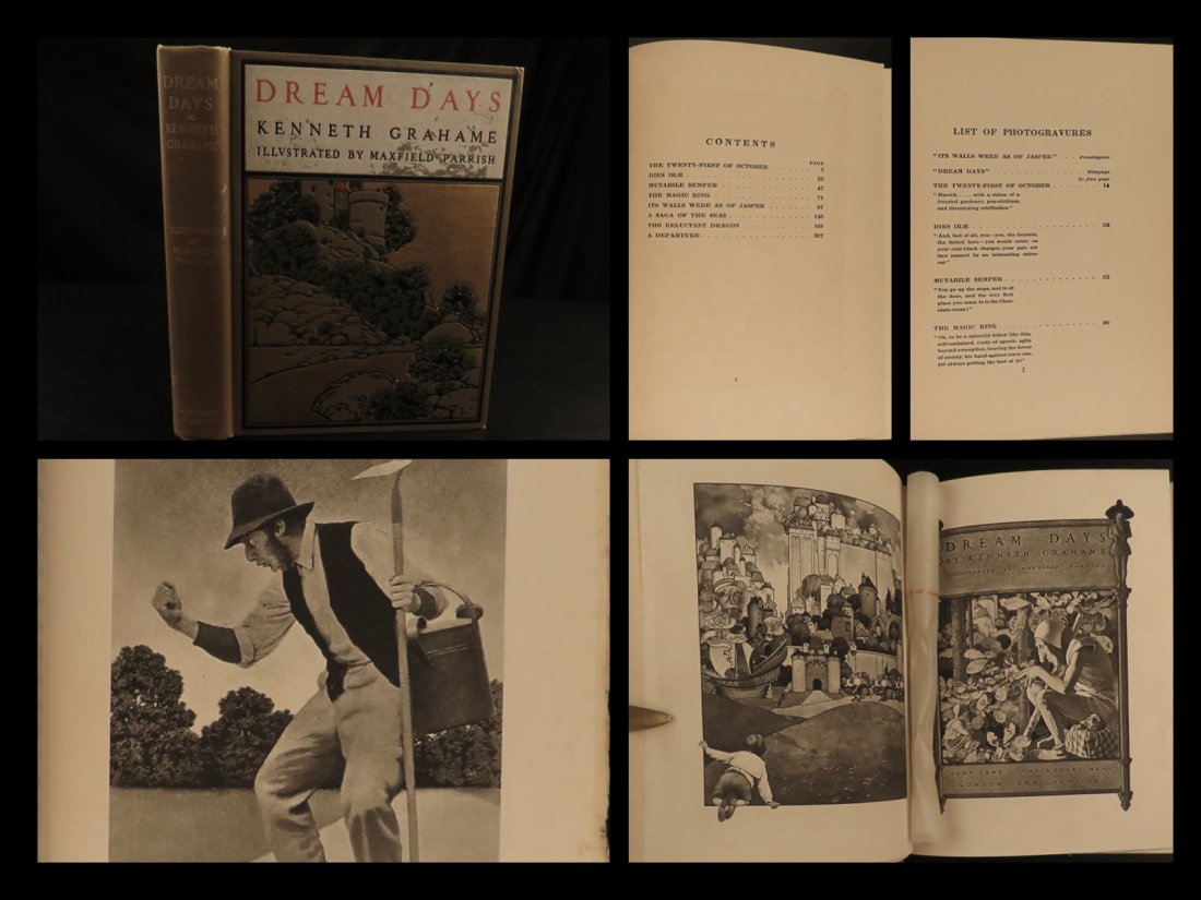 1902 1st illust ed Maxfield Parrish ART Dream Days Kenneth Grahame Golden Age (1 of 10)