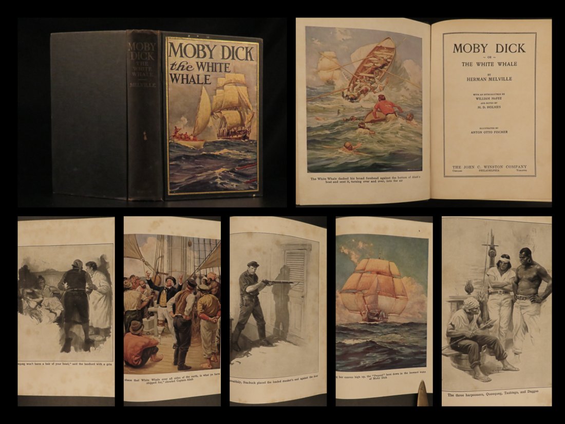 1931 Moby Dick Herman Melville Whaling Voyage Winston Fischer ART Illustrated: 1931 Moby Dick Herman Melville Whaling Voyage Winston Fischer ART Illustrated â€œI know not all that may be coming, but be it what it will, Ill go to it laughing.” â€• Herman Melville,