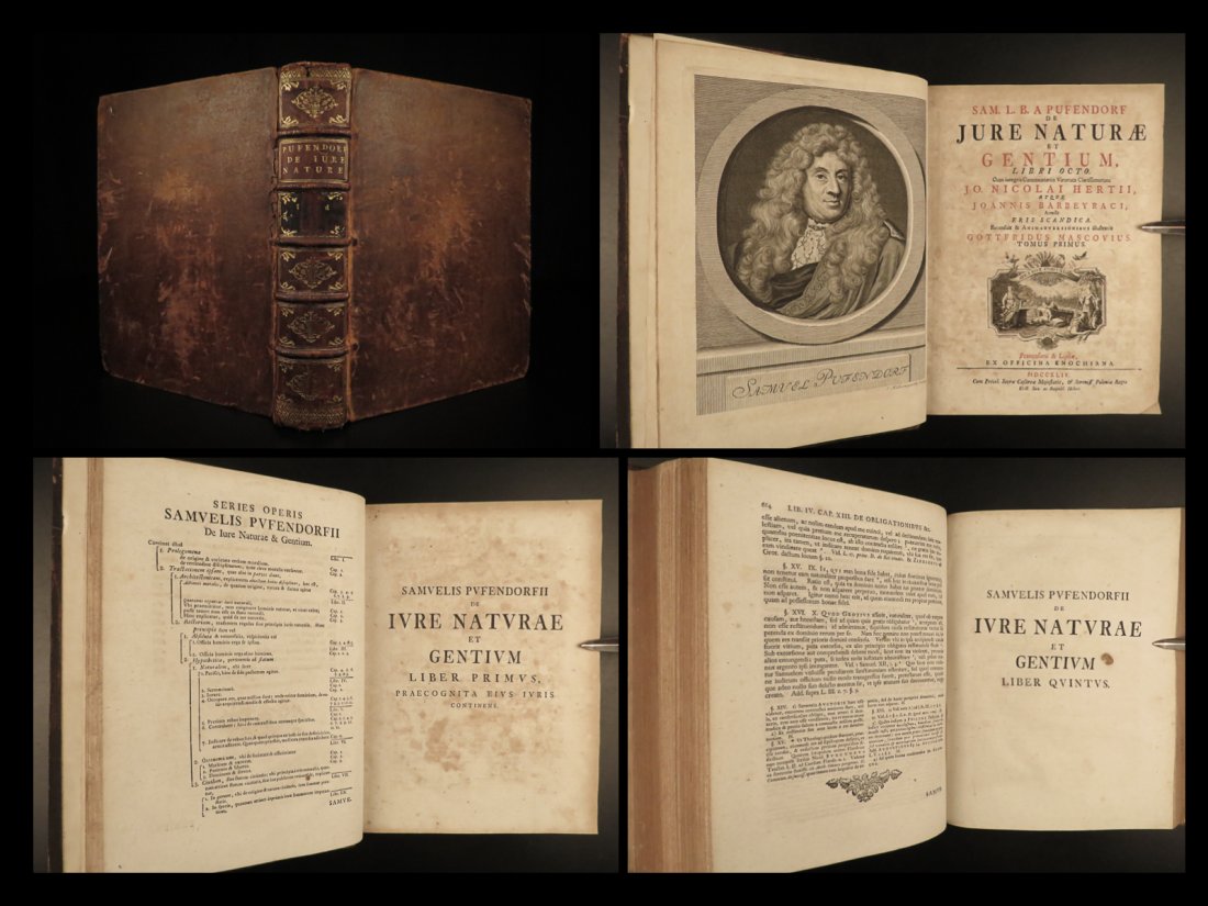 1744 Natural LAW 1st Duty of Man Pufendorf Political Philosophy WAR Gentium Jure: 1744 Natural LAW 1st Duty of Man Pufendorf Political Philosophy WAR Gentium Jure Samuel von Pufendorfs work The Duty of Man was an important 17th-century work which gave his commentary and views on th