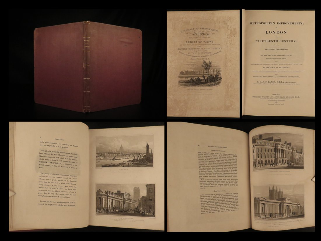 1827 1ed LONDON Metropolitan Improvements England Architecture Cathedrals BEAUTY (1 of 10)