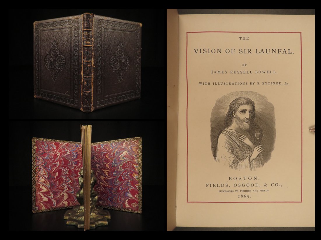 1869 Vision of Sir Launfal by Lowell HOLY GRAIL Medieval Crusades Americana (1 of 10)