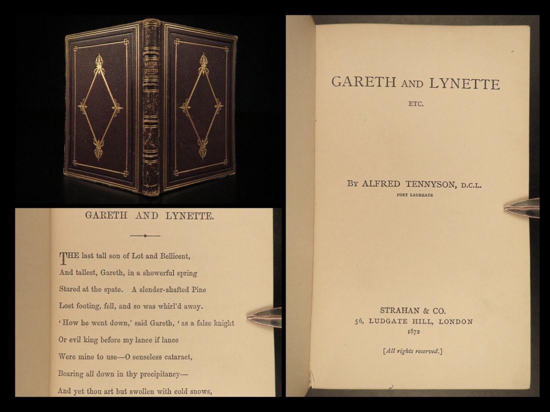 1872 King Arthur 1ed Gareth and Lynette by Lord Alfred Tennyson Idylls Poetry (1 of 10)