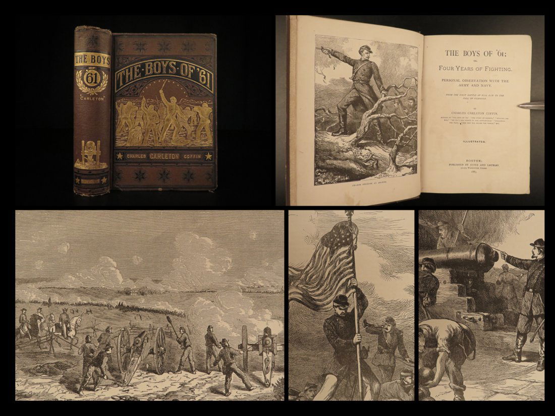 1883 Civil War Boys of 61 Illustrated Battle Bull Run Richmond CSA Fall Coffin (1 of 10)