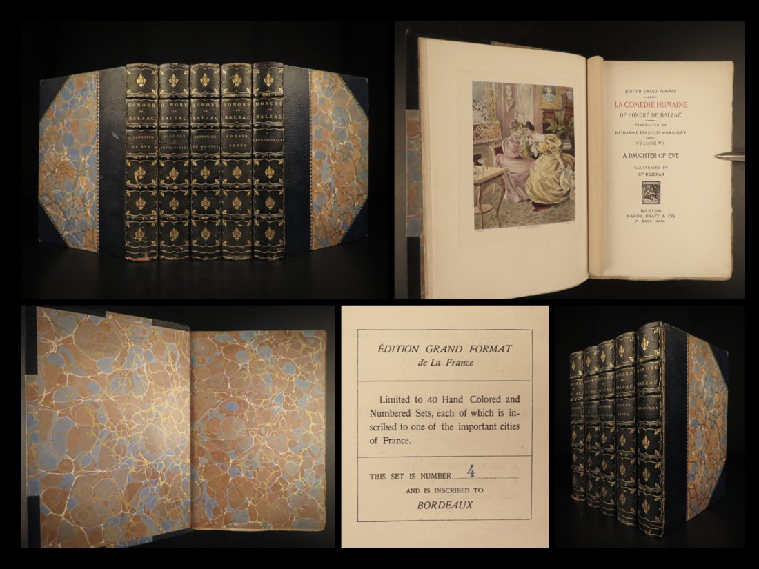 1899 EXQUISITE Honore de Balzac French Literature 5v English VERY Limited ed of 40 (1 of 10)