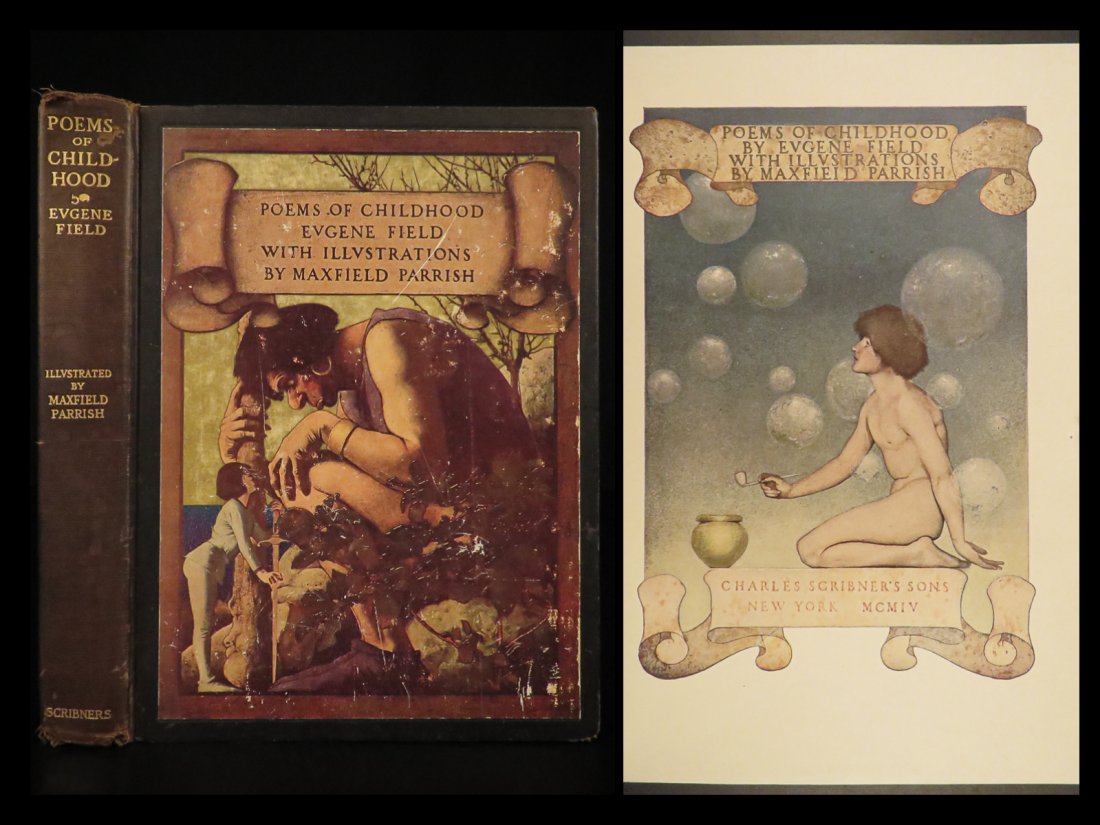 1904 1ed Maxfield Parrish ART Poems of Childhood Eugene Field Poetry Missouri (1 of 10)