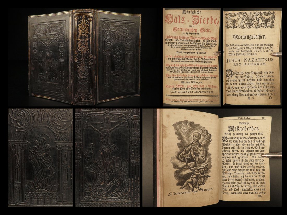 1768 RARE German Catholic Prayer Book Vienna Hymns Confession Mass Bible ART (1 of 10)