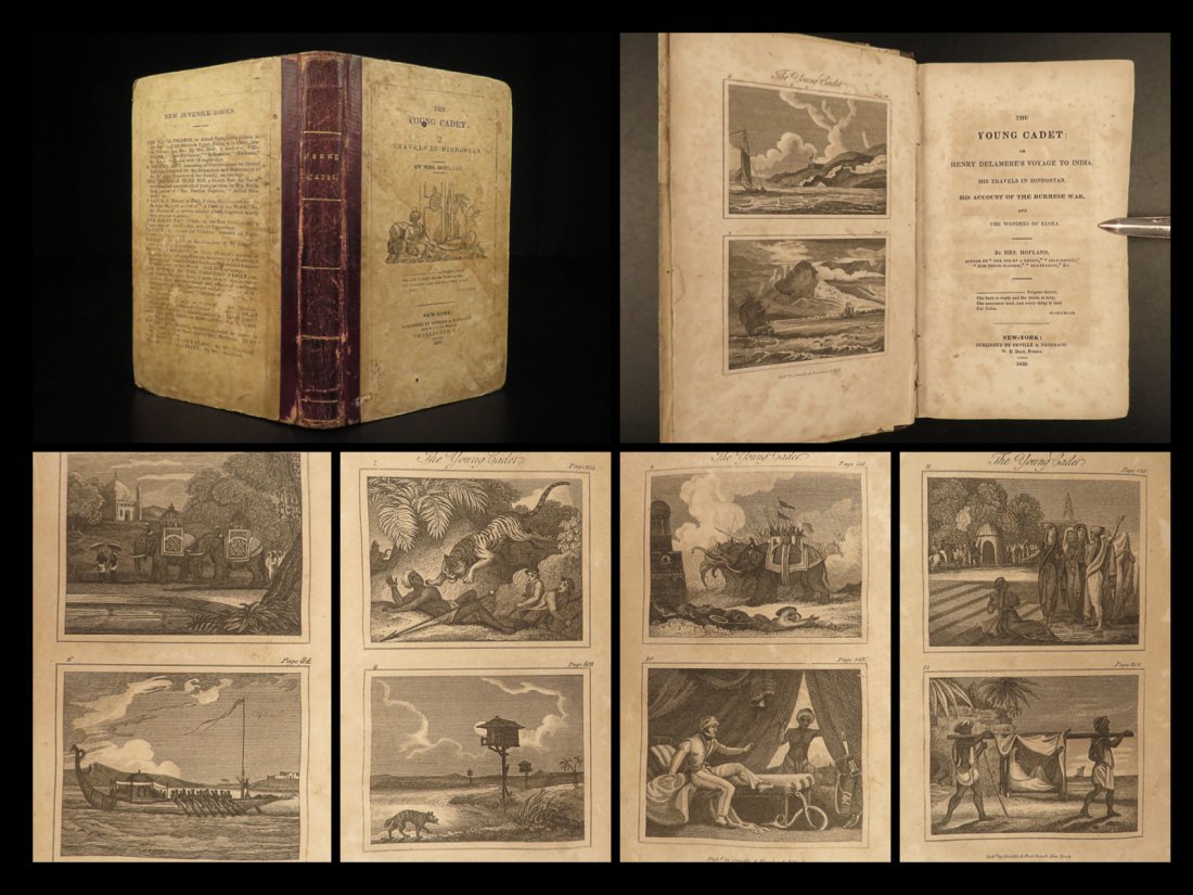 1828 1st ed INDIA Voyages Hindustan Burmese War Elora The Young Cadet by Hofland (1 of 10)