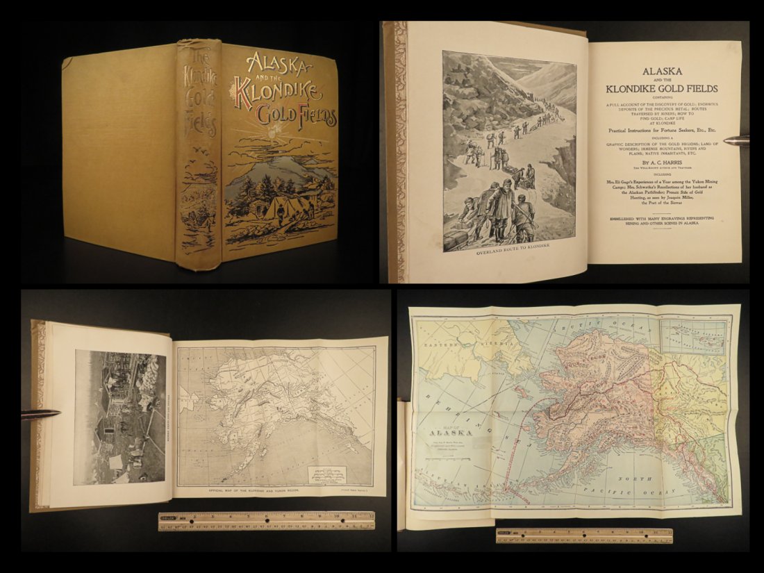 1897 1ed Alaska & Klondike Gold Fields Canada INDIANS Cannibalism Slavery MAP (1 of 10)