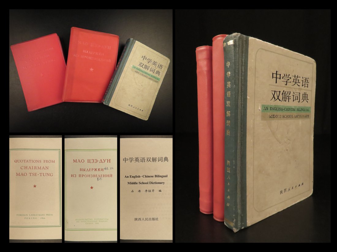 1966 1ed Mao Zedong Little Red Book Communism Tse-tung China English Russian 3v (1 of 10)
