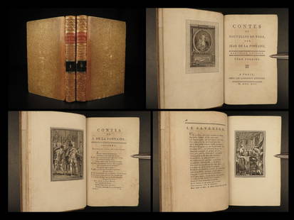 1791 Erotica Contes of Jean de Fontaine Tales French Literature Illustrated 2v: 1791 Erotica Contes of Jean de Fontaine Tales French Literature Illustrated 2v Jean de la Fontaine was without question, the most widely read 17th-century fabulist, and perhaps could be rivaled only b