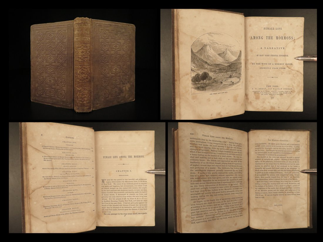 1855 MORMON 1ed Female Life Among Mormons anti-Polygamy LDS Americana Maria Ward (1 of 10)