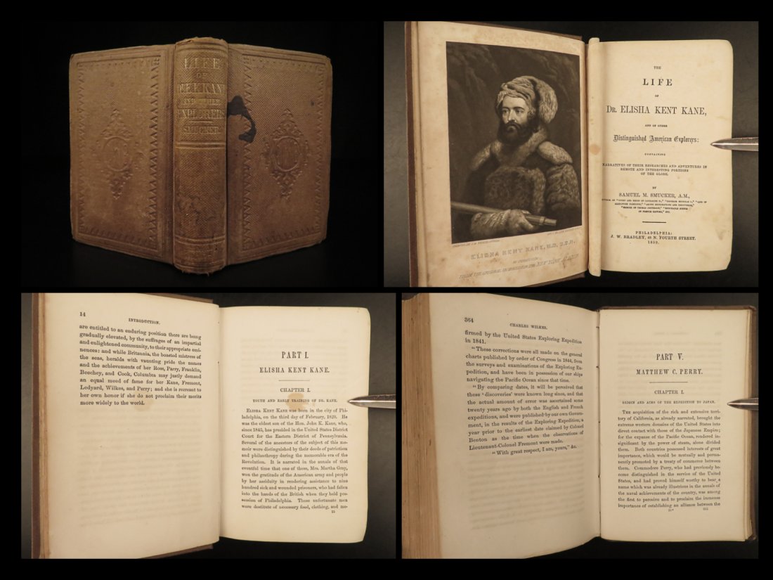 1859 CALIFORNIA Kidder PROVENANCE Voyages Elisha Kane Fremont Matthew Perry: 1859 CALIFORNIA Kidder PROVENANCE Voyages Elisha Kane Fremont Matthew Perry Samuel Smucker was a notable 19th-century historian who published a variety of biographical works on American and exploratio
