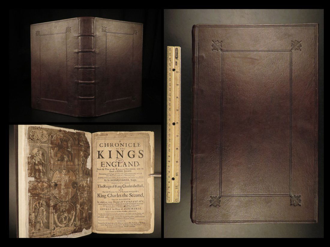 1684 Kings of England Richard Baker Chronicle BIZARRE Dragons Monsters FOLIO: 1684 Kings of England Richard Baker Chronicle BIZARRE Dragons Monsters FOLIO Richard Baker was a 16th-century English Protestant historian who is best known for his chronicle the royals of England. In