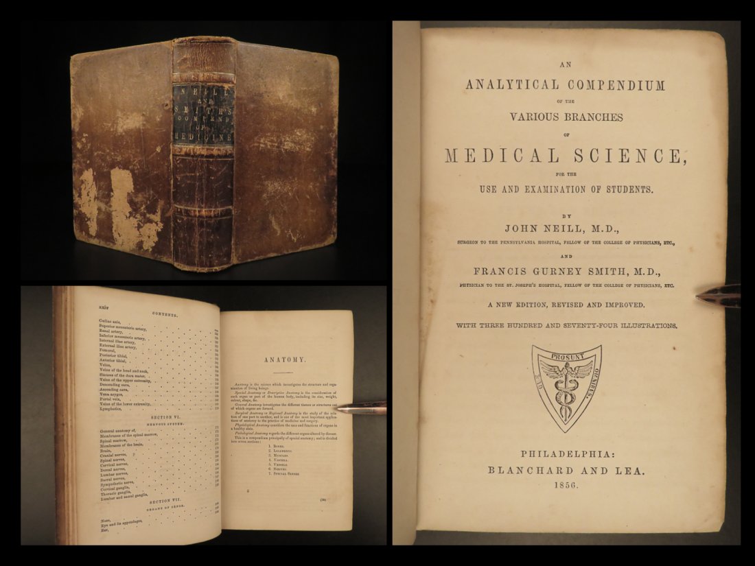 1856 Medicine & Surgery John Neill Francis Smith Pennsylvania Medical College (1 of 10)