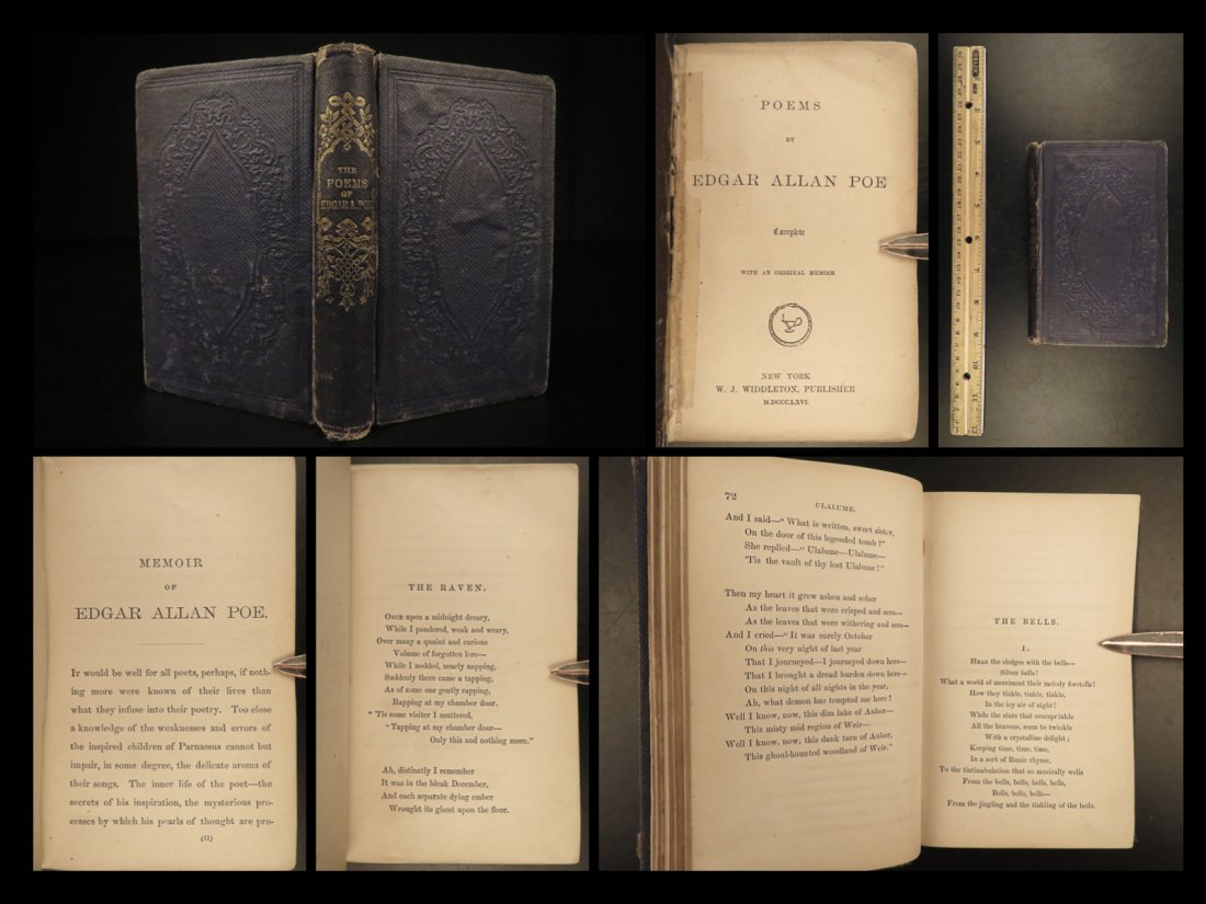1866 Edgar Allan Poe Raven Bells Poetic Principle OCCULT Horror Poetry Memoir: 1866 Edgar Allan Poe Raven Bells Poetic Principle OCCULT Horror Poetry Memoir â€œHear the sledges with the bells, Silver bells, what a world of merriment their melody foretells!” â€“ Po