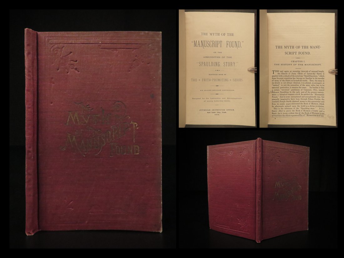 1883 1ed Book of Mormon Joseph Smith Spaulding LDS Myth of Manuscript Found (1 of 10)